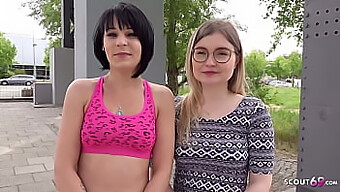 Real-Life Teen Scout Encounters Skinny Girls For First-Time Berlin Threesome